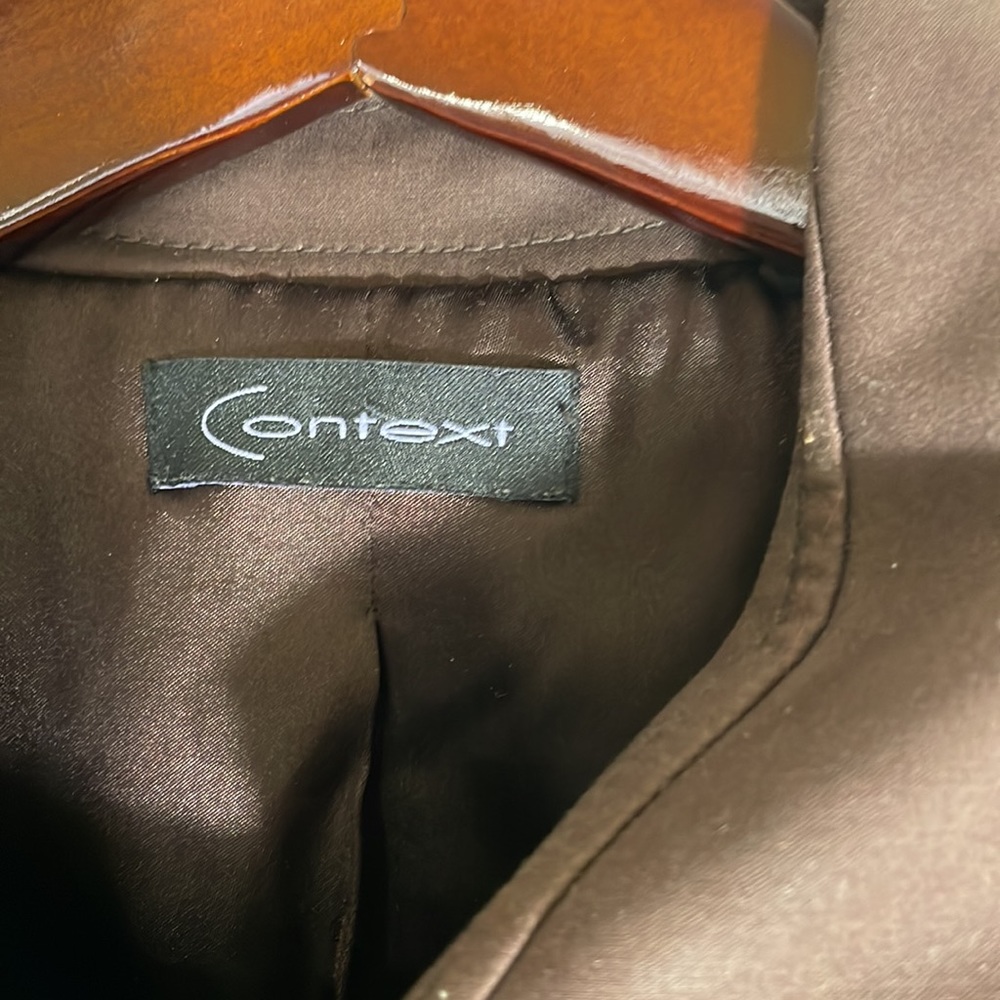 Context Chocolate Brown Lined Jacket Large - image 2